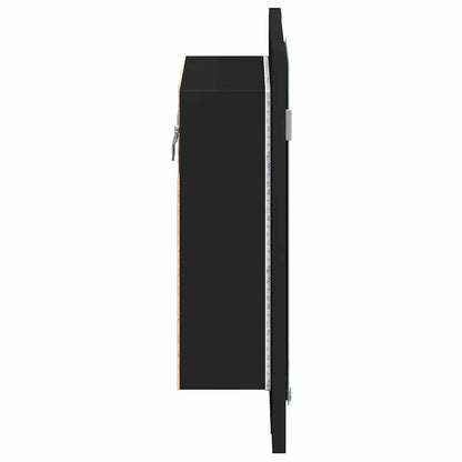 LED-Bad-Spiegelschrank Schwarz 40x12x45 cm Acryl