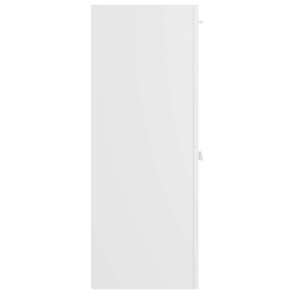 Badezimmerschrank Weiß 30x30x80 cm Holzwerkstoff