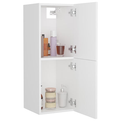 Badezimmerschrank Weiß 30x30x80 cm Holzwerkstoff