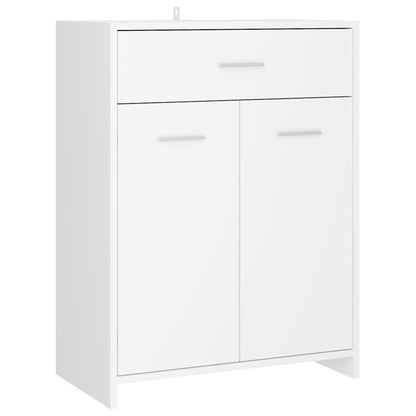 Badezimmerschrank Weiß 60x33x80 cm Holzwerkstoff
