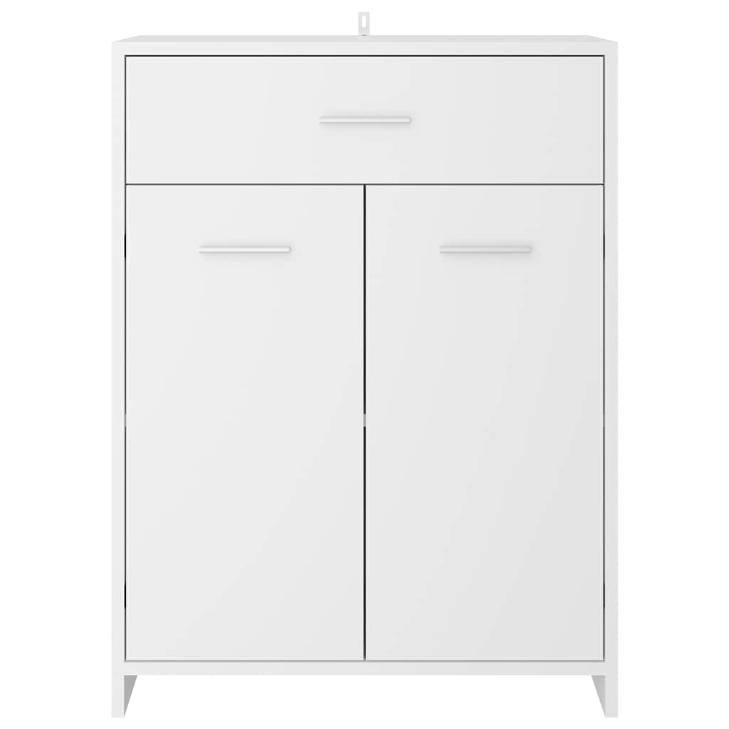 Badezimmerschrank Weiß 60x33x80 cm Holzwerkstoff