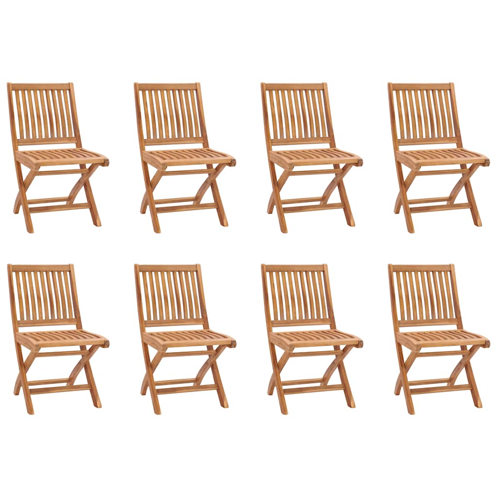9-tlg. Garten-Essgruppe Massivholz Teak