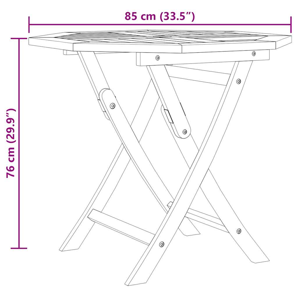 5-tlg. Garten-Essgruppe Massivholz Teak