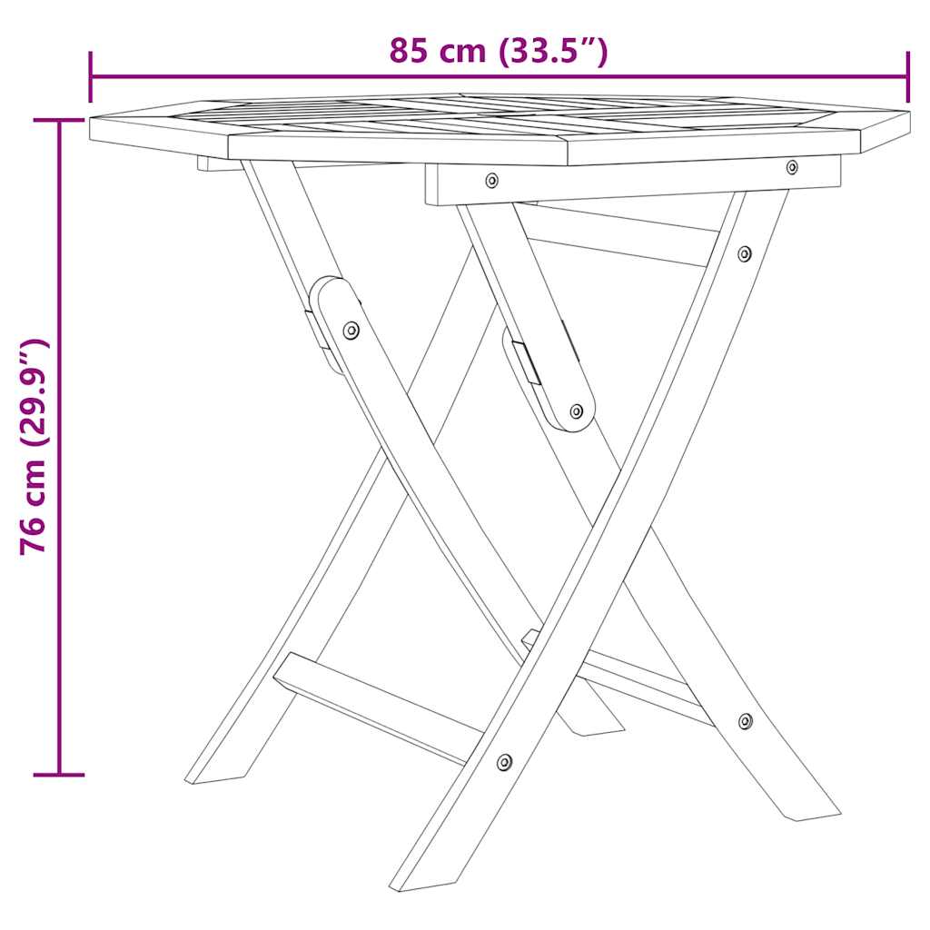 5-tlg. Garten-Essgruppe Massivholz Teak