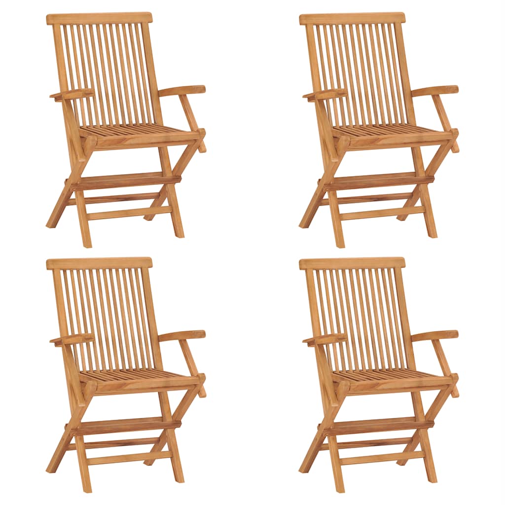 5-tlg. Garten-Essgruppe Massivholz Teak