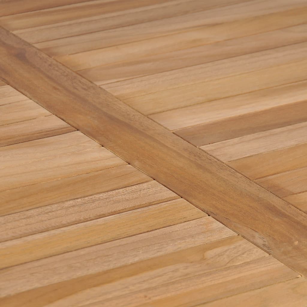 3-teiliges Garten-Ess-Set 80 x 80 cm Massivholz Teak