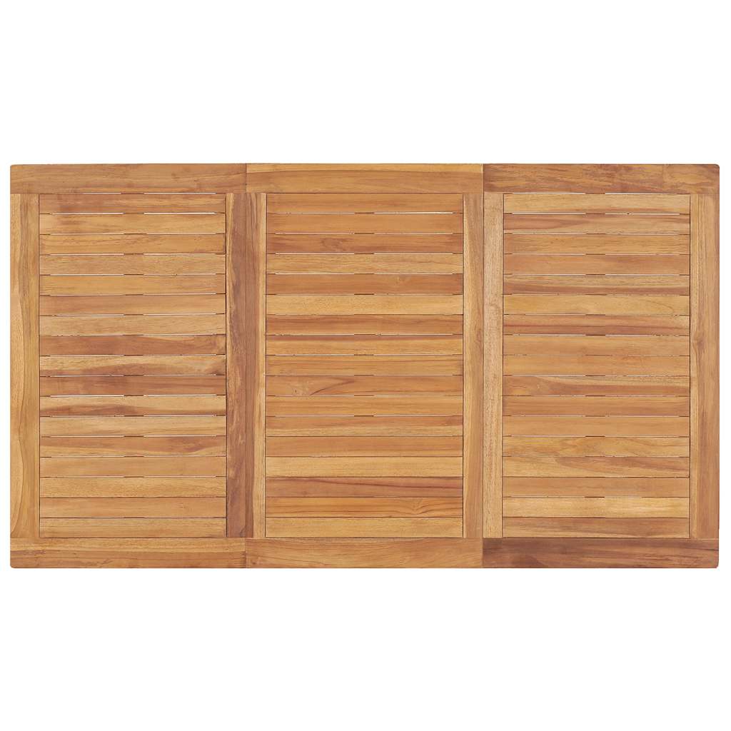 5-teiliges Garten-Ess-Set 140 x 80 cm Massivholz Teak