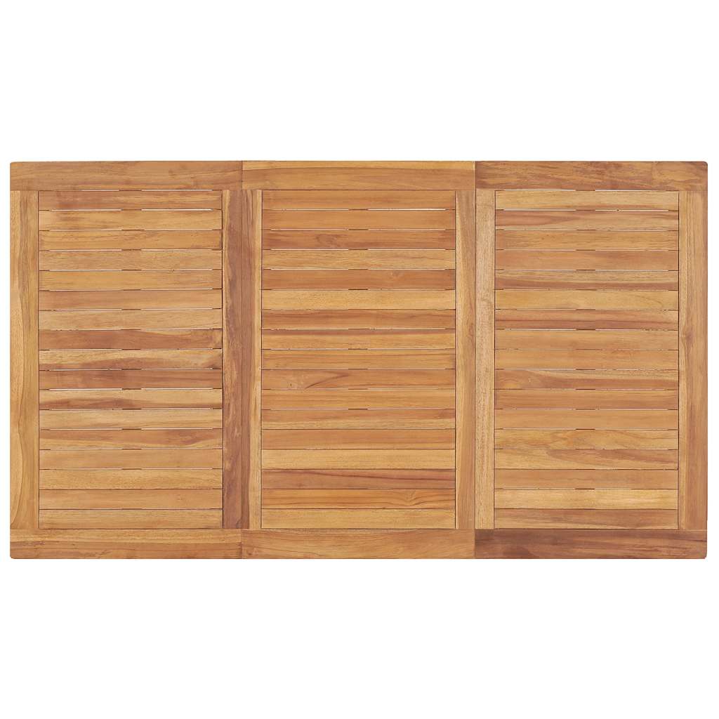 7-teiliges Garten-Ess-Set 140 x 80 cm Massivholz Teak