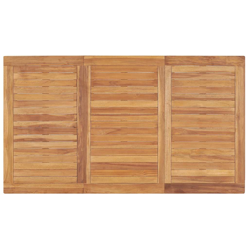 7-teiliges Garten-Ess-Set 140 x 80 cm Massivholz Teak