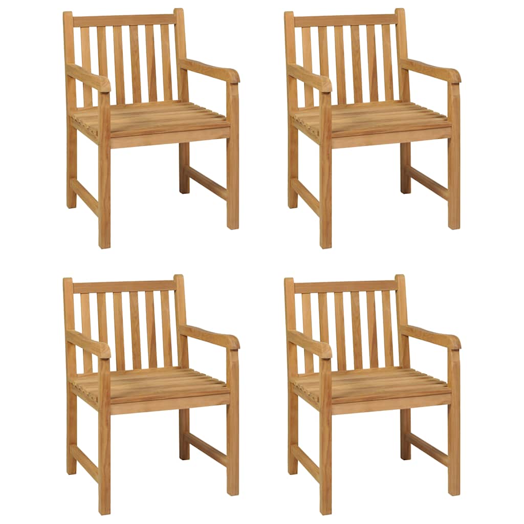 5-teiliges Garten-Ess-Set 140 x 80 cm Massivholz Teak