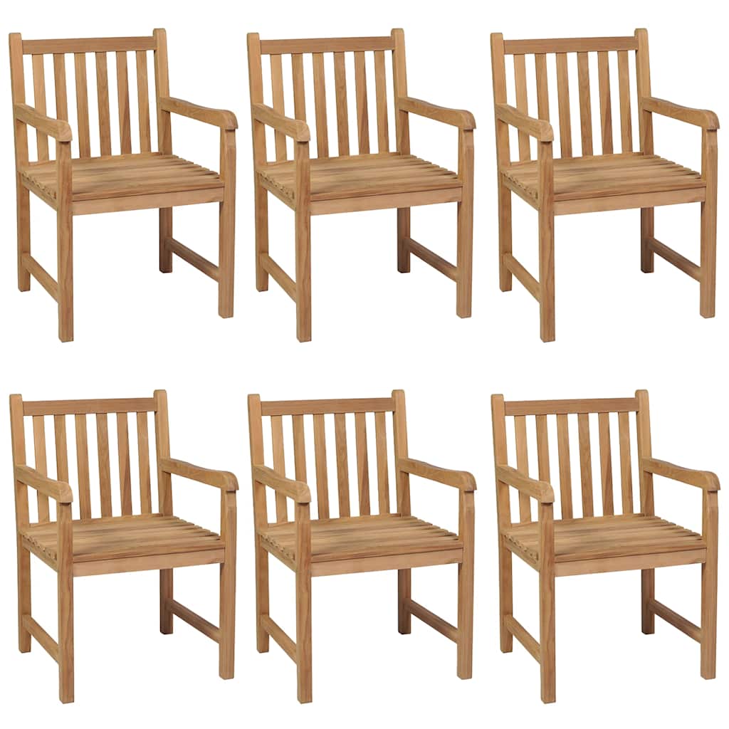 7-teiliges Garten-Ess-Set 140 x 80 cm Massivholz Teak