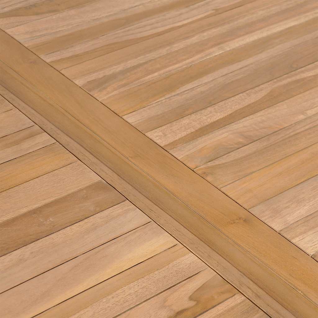 7-teiliges Garten-Ess-Set 150 x 90 cm Massivholz Teak