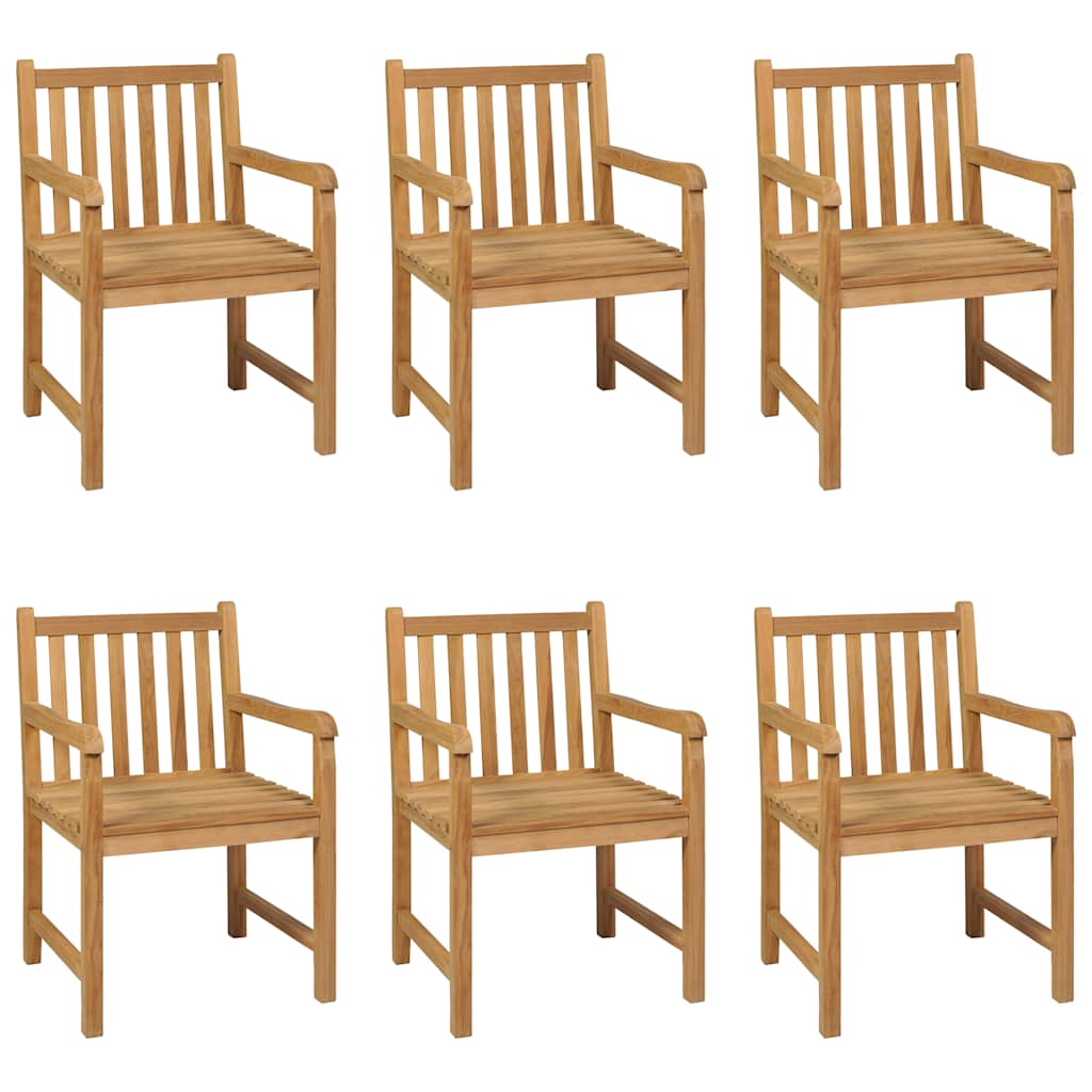 7-teiliges Garten-Ess-Set 160 x 80 cm Massivholz Teak