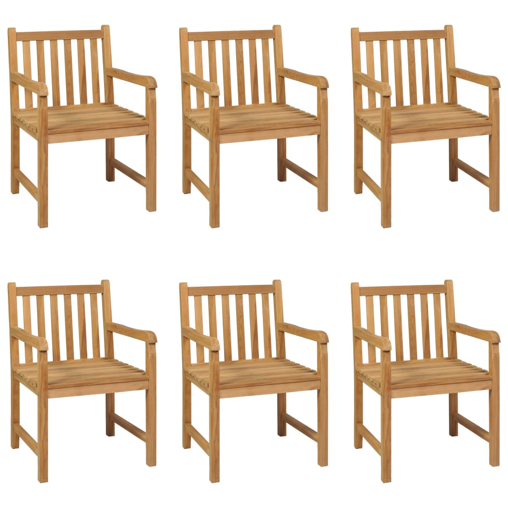 7-teiliges Garten-Ess-Set 160 x 80 cm Massivholz Teak