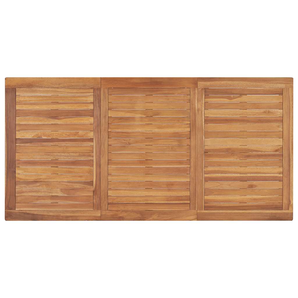 7-teiliges Garten-Ess-Set 160 x 80 cm Massivholz Teak