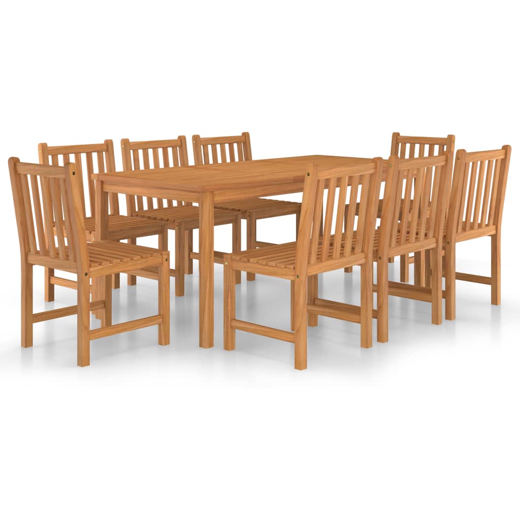 9-teiliges Garten-Ess-Set 180 x 90 cm Massivholz Teak