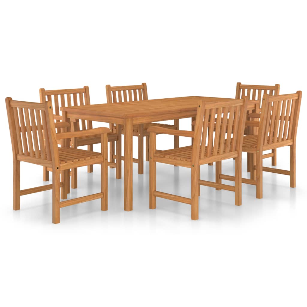 7-teiliges Garten-Ess-Set 180 x 90 cm Massivholz Teak