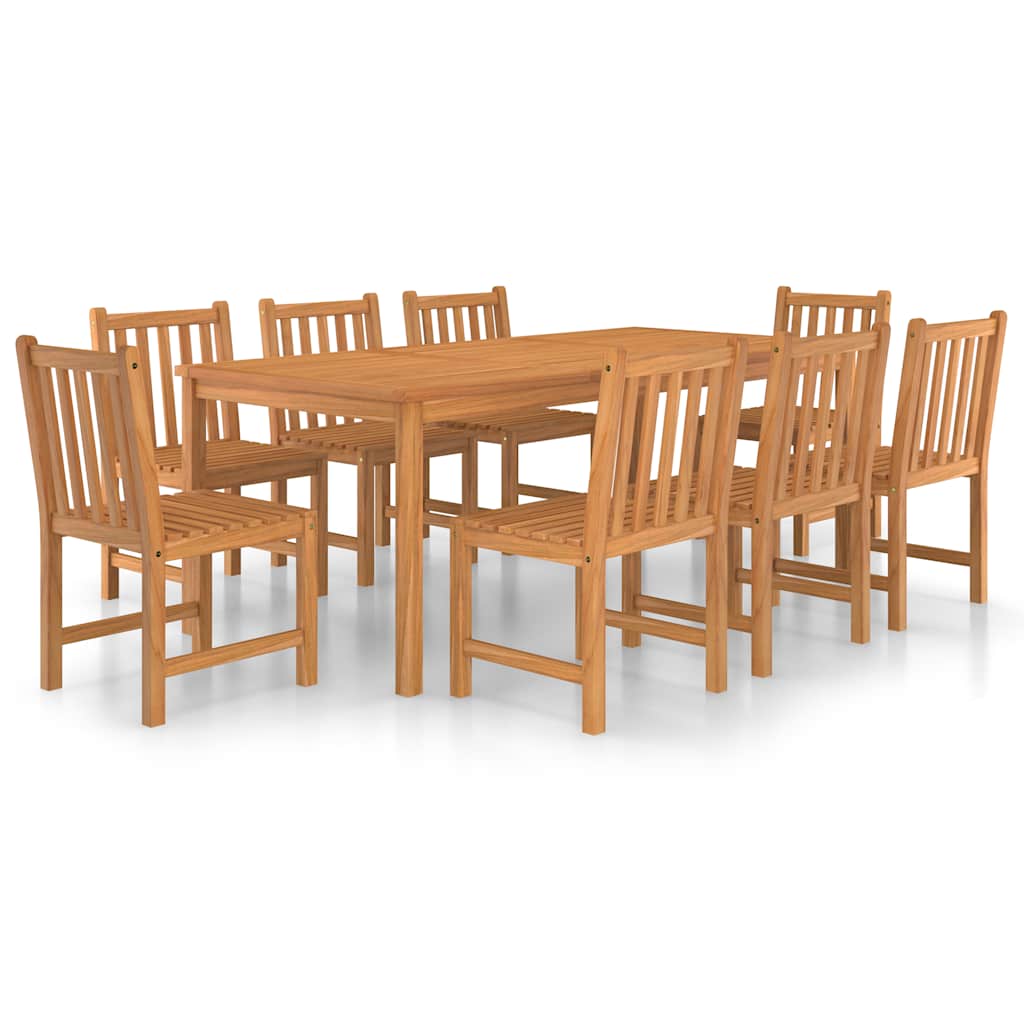 9-teiliges Garten-Ess-Set 200 x 100 cm Massivholz Teak