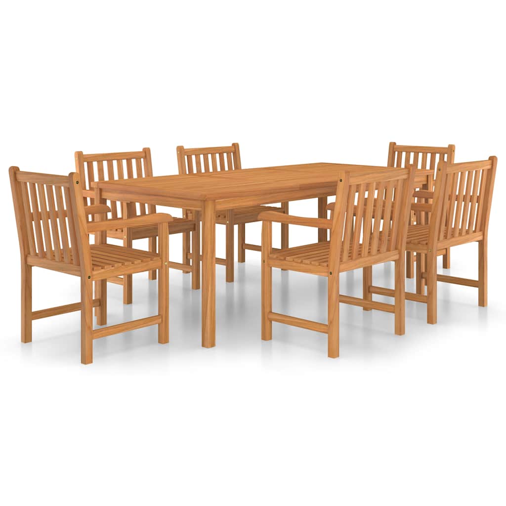 7-teiliges Garten-Ess-Set 200 x 100 cm Massivholz Teak