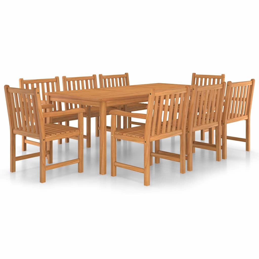 9-teiliges Garten-Ess-Set 200 x 100 cm Massivholz Teak