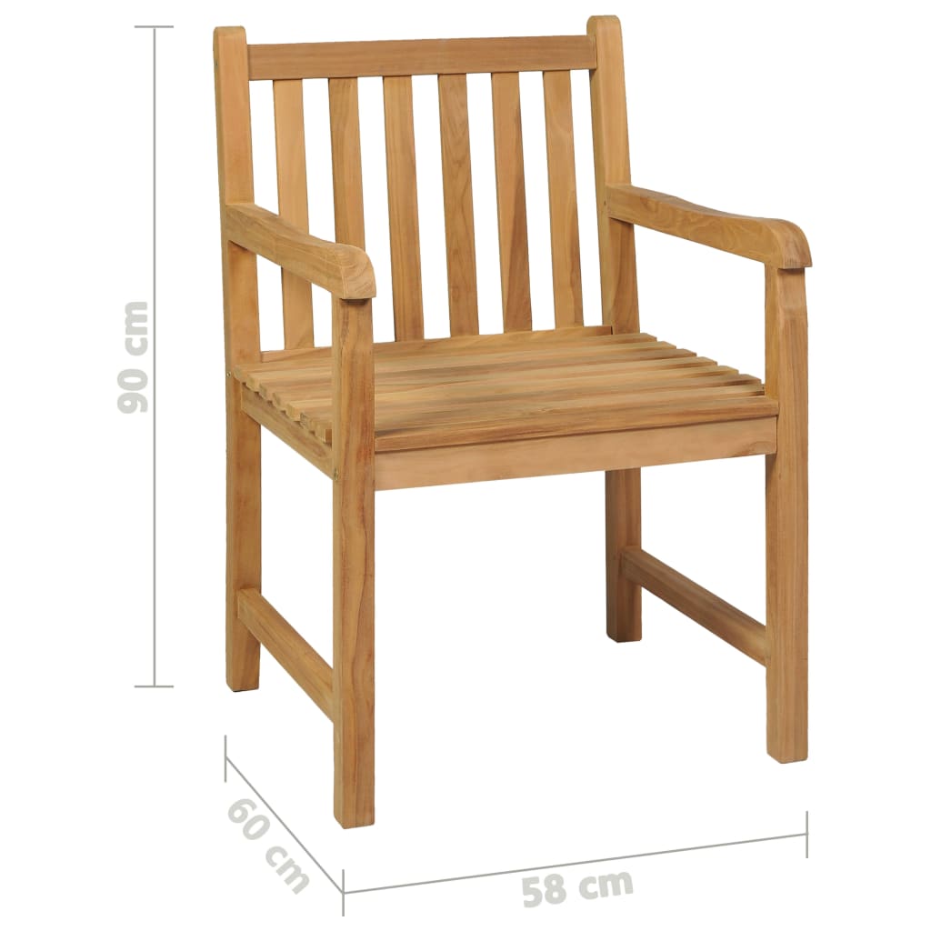 9-teiliges Garten-Ess-Set 200 x 100 cm Massivholz Teak