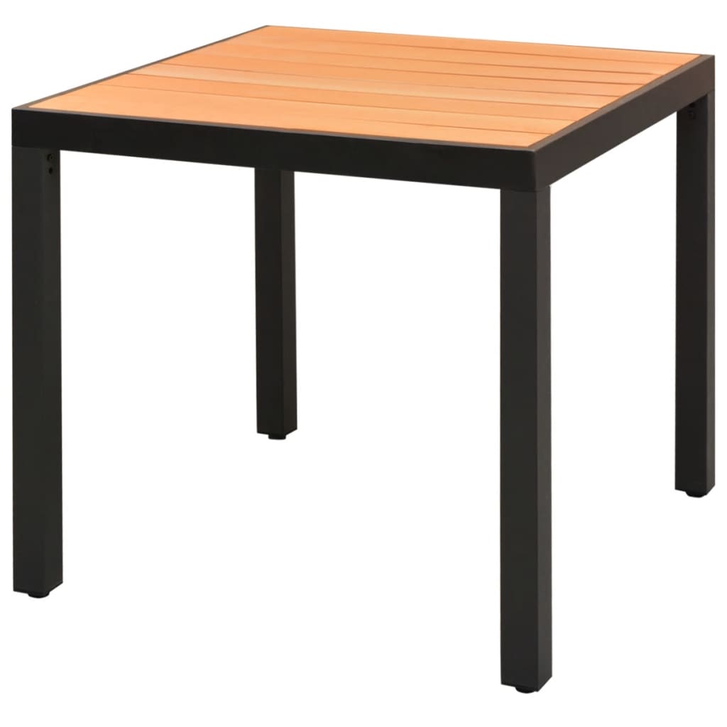 5-tlg. Garten-Essgruppe PVC Rattan Schwarz und Braun