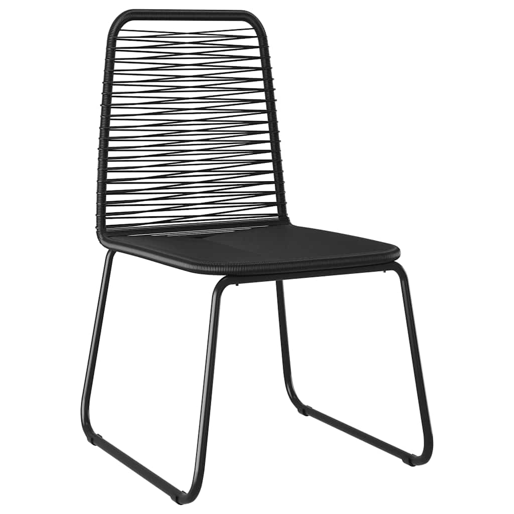 5-tlg. Garten-Essgruppe PVC Rattan Schwarz und Braun