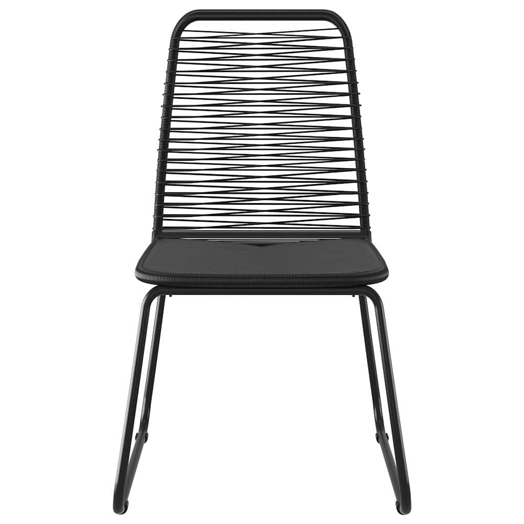 5-tlg. Garten-Essgruppe PVC Rattan Schwarz und Braun