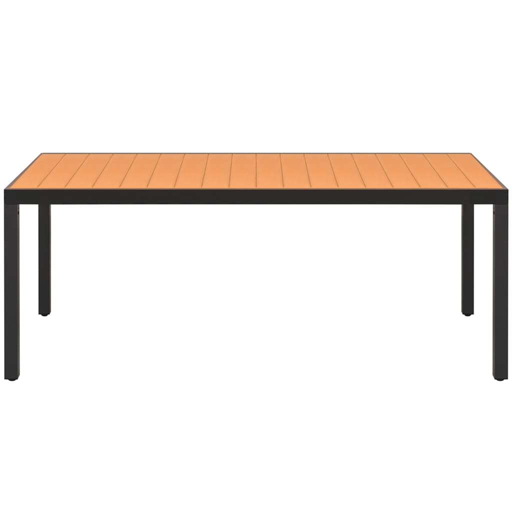 9-tlg. Garten-Essgruppe PVC Rattan Schwarz und Braun
