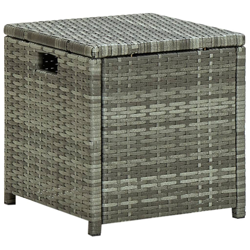6 pièces. Salon de jardin avec coussins poly rotin gris