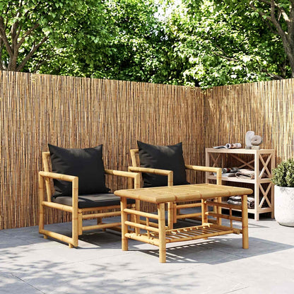 Gartenstühle mit Kissen 2 Stk. Bambus