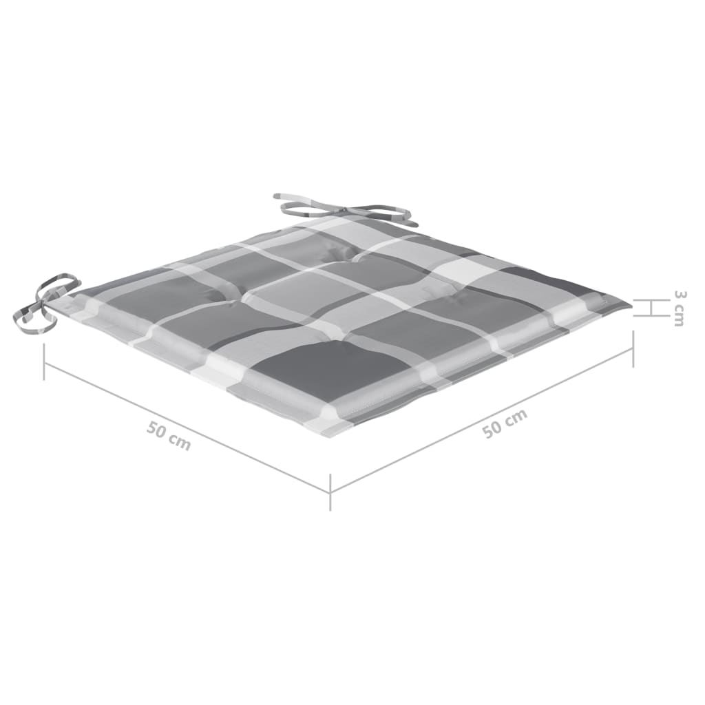 Gartenstühle mit Kissen 4 Stk. Grau Massivholz Akazie