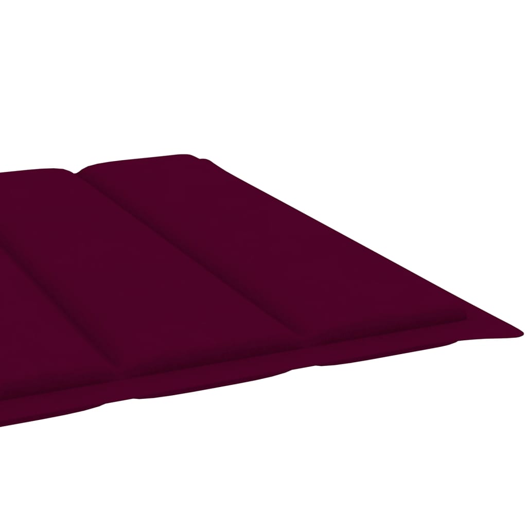 Chaise longue avec coussin en bois d'acacia massif