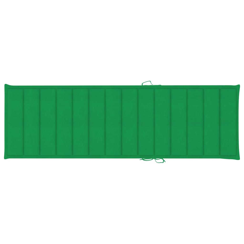 Chaise longue avec coussin en bois d'acacia massif