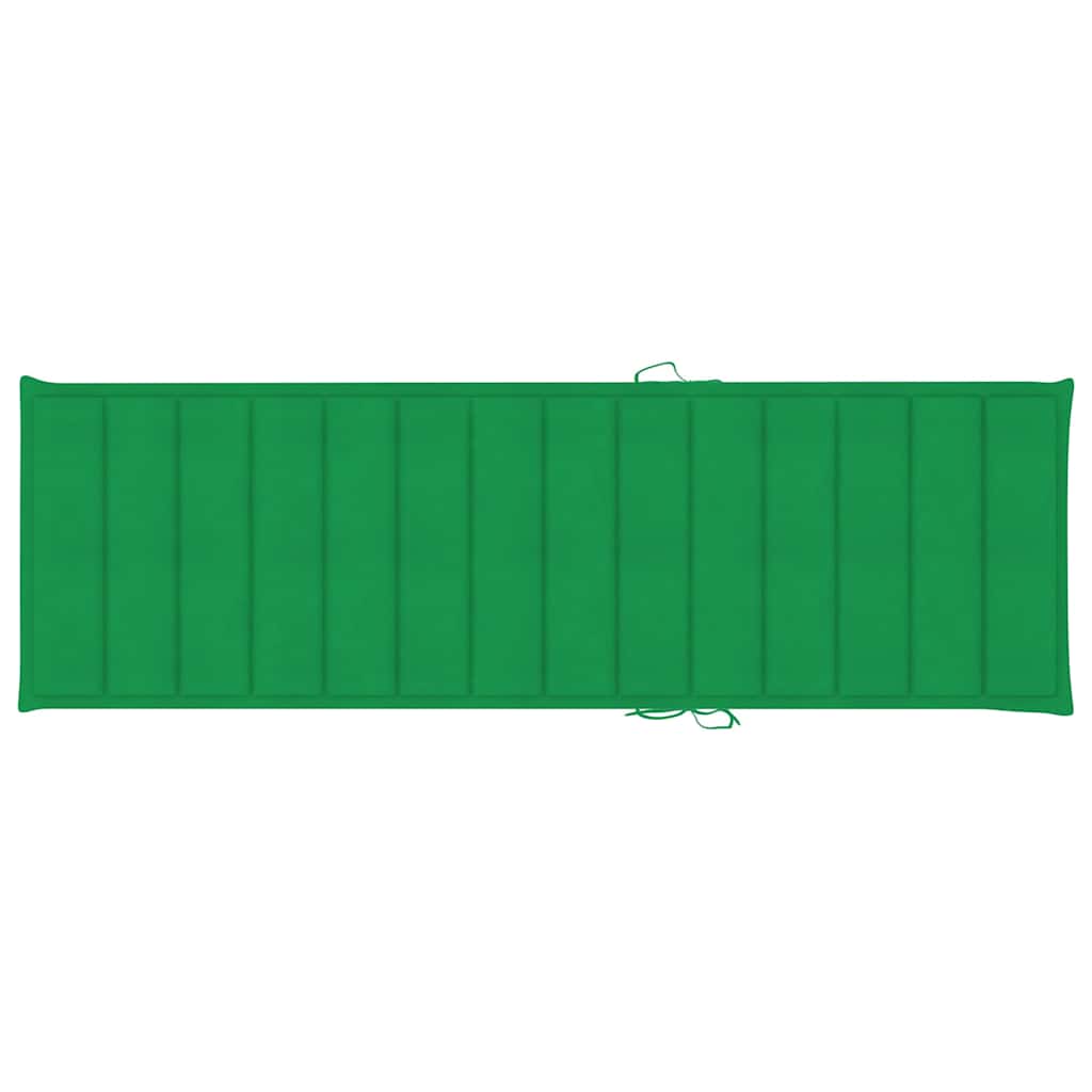 Sonnenliege mit Auflage Akazie Massivholz