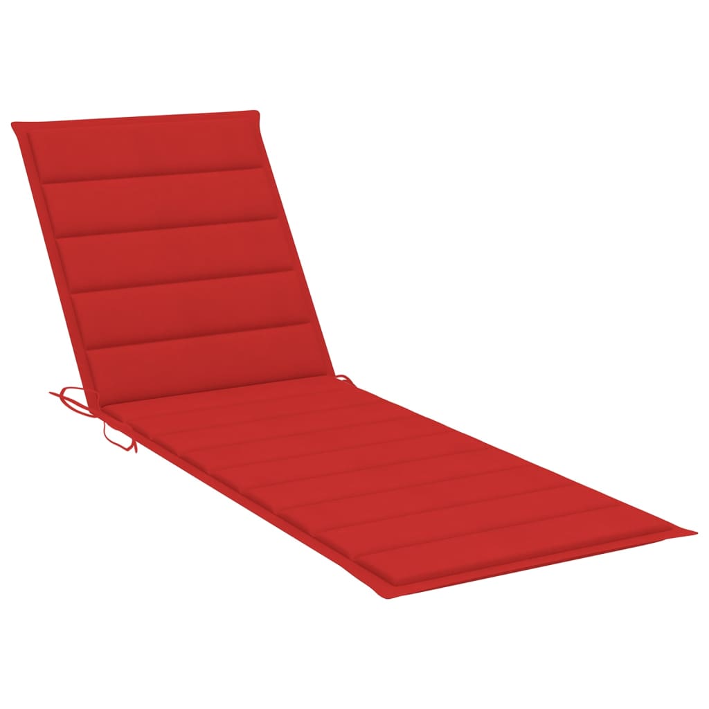 Chaise longue de jardin avec coussin en bambou