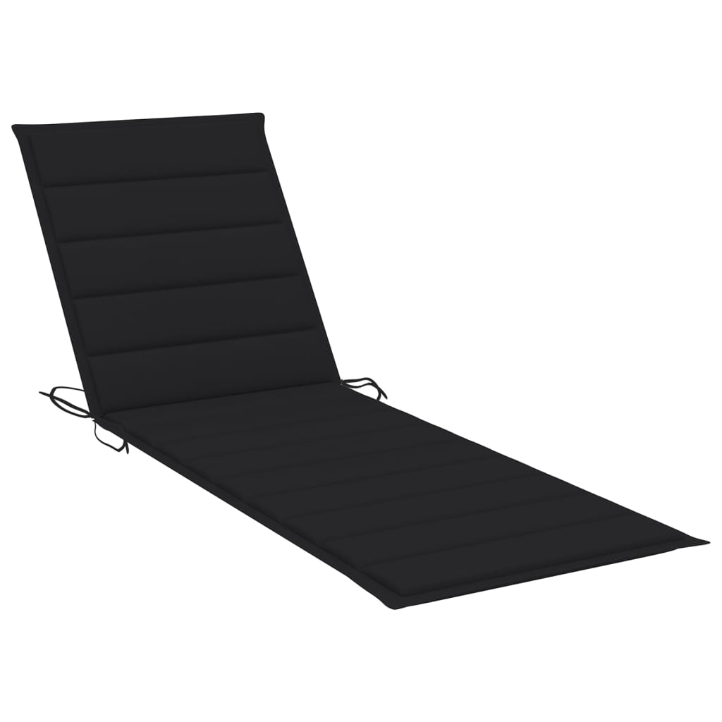 Chaise longue de jardin avec coussin en bambou