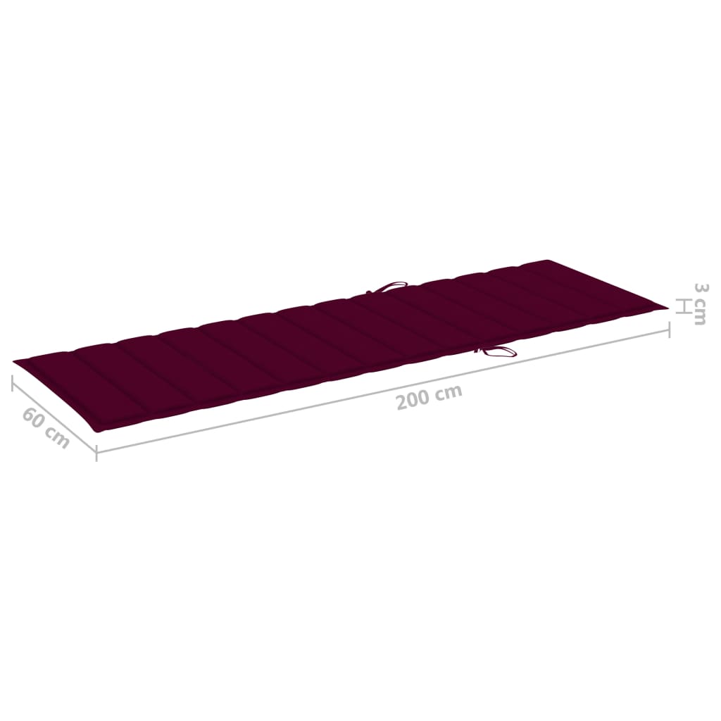 Chaise longue de jardin avec coussin en bambou