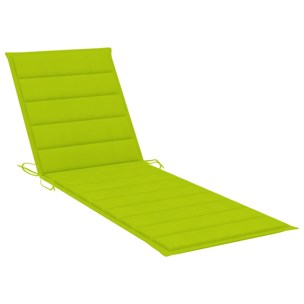 Chaise longue de jardin avec coussin en bambou