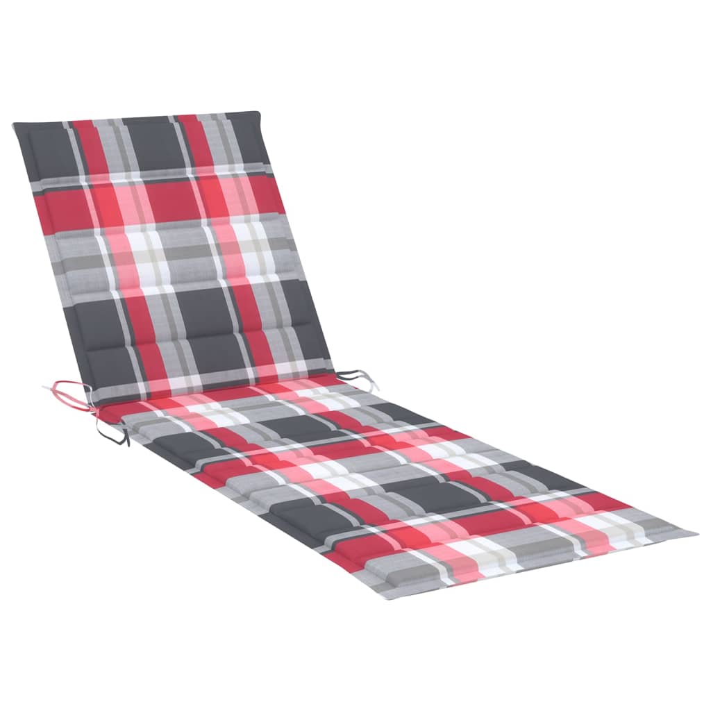 Chaise longue de jardin avec coussin en bambou