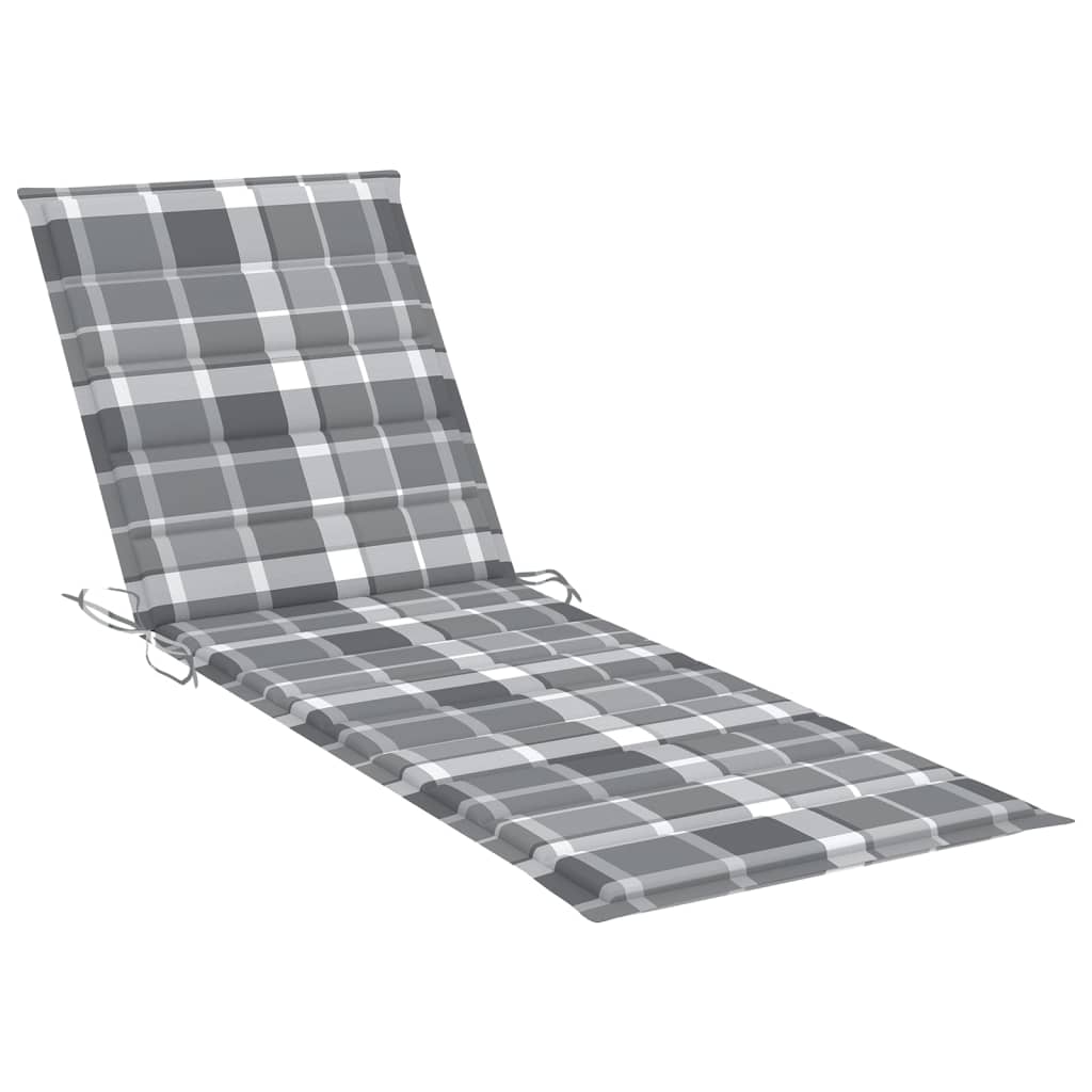 Chaise longue de jardin avec coussin en bambou