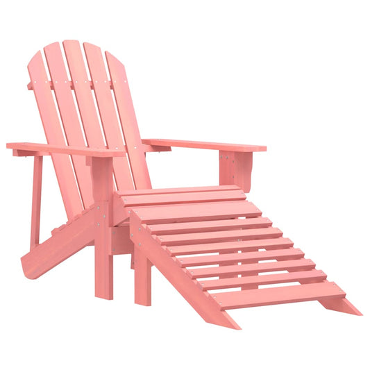 Adirondack-Gartenstuhl mit Fußteil Massivholz Tanne Rosa