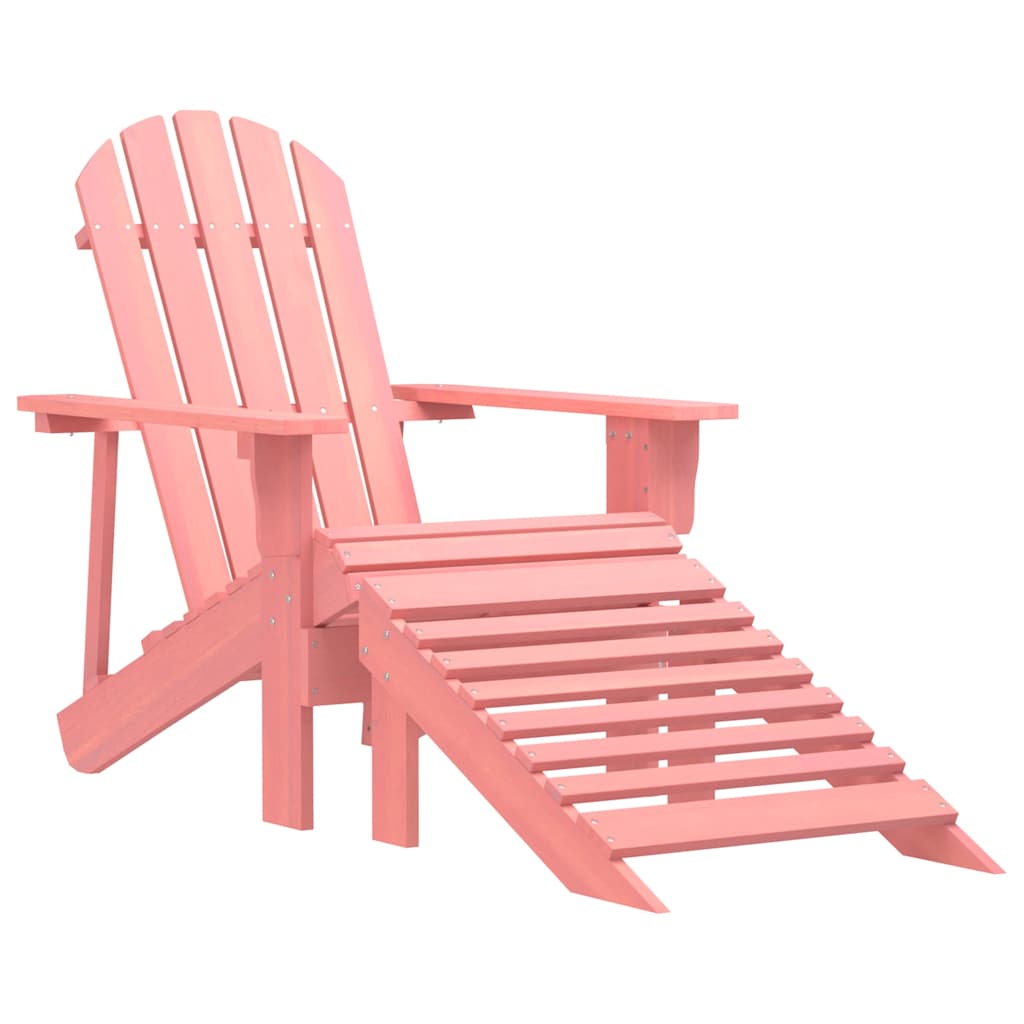 Adirondack-Gartenstuhl mit Fußteil Massivholz Tanne Rosa
