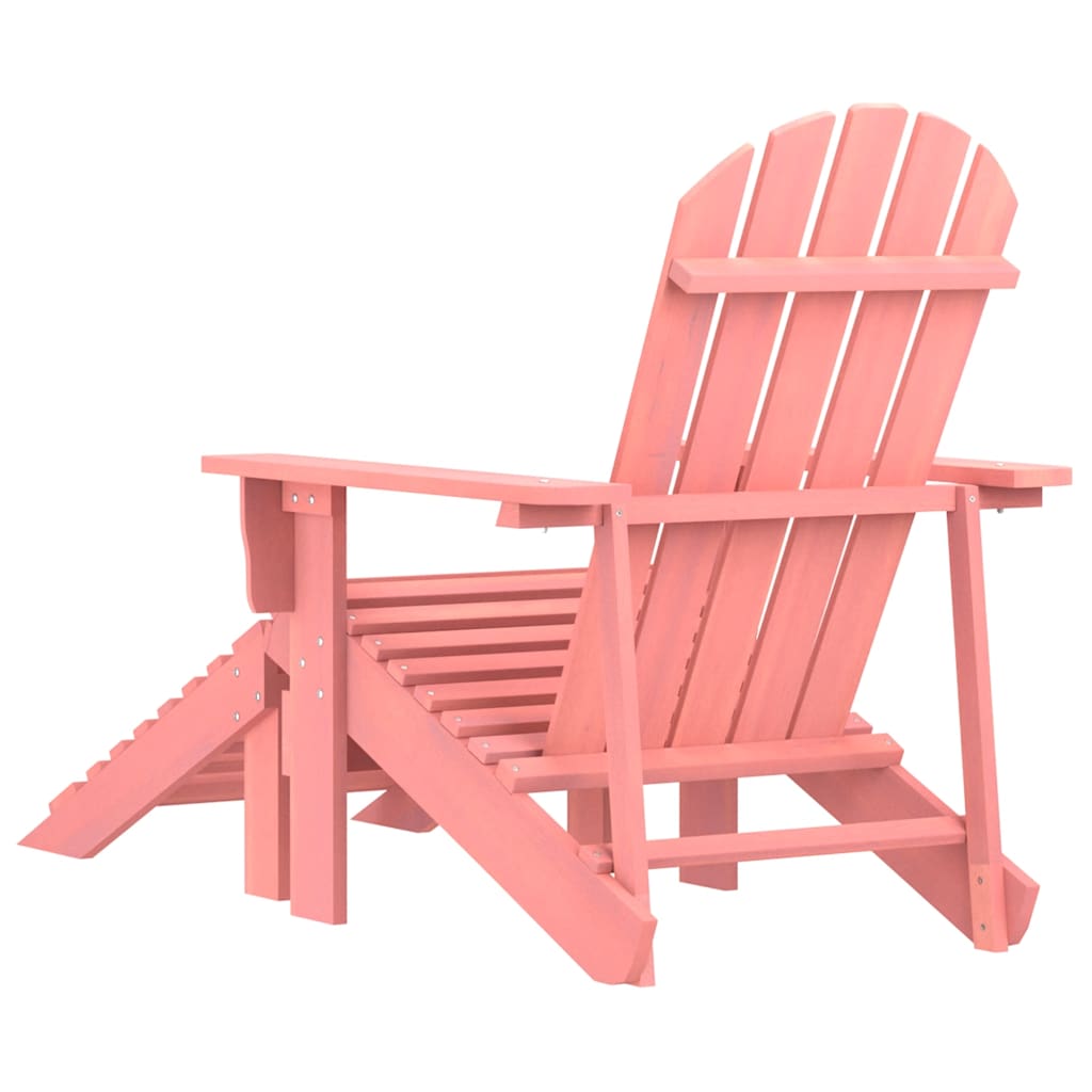 Adirondack-Gartenstuhl mit Fußteil Massivholz Tanne Rosa