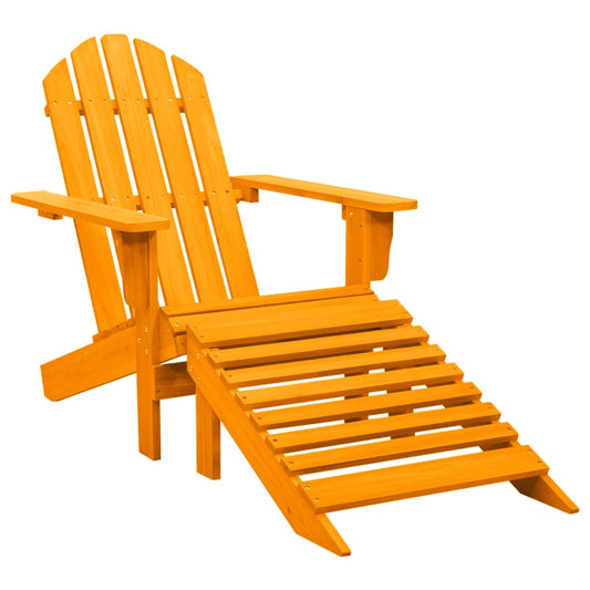 Adirondack-Gartenstuhl mit Fußteil Massivholz Tanne Orange