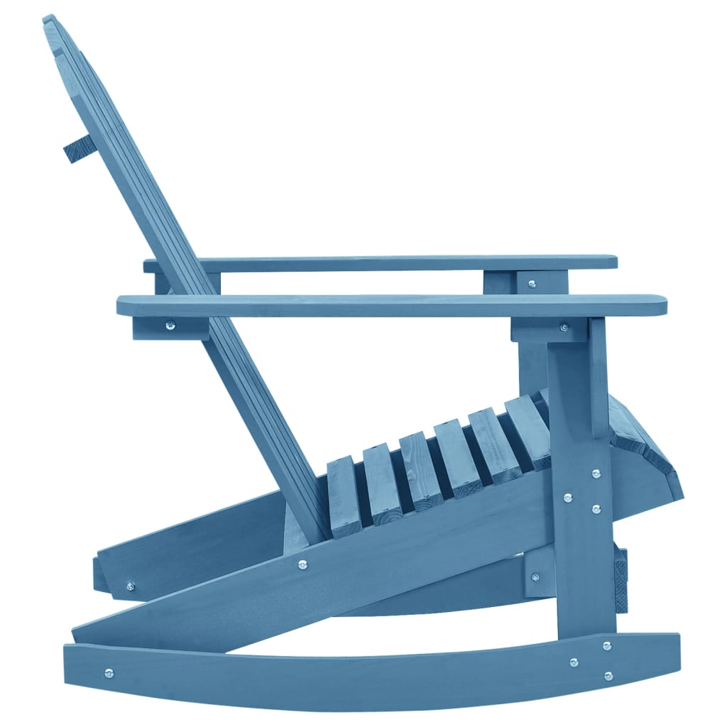 Adirondack-Schaukelstuhl Massivholz Tanne Blau