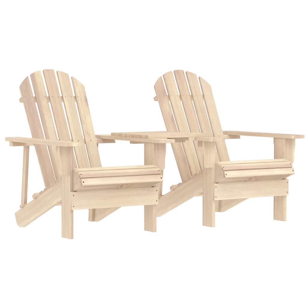 Adirondack-Gartenstühle mit Tisch Massivholz Tanne