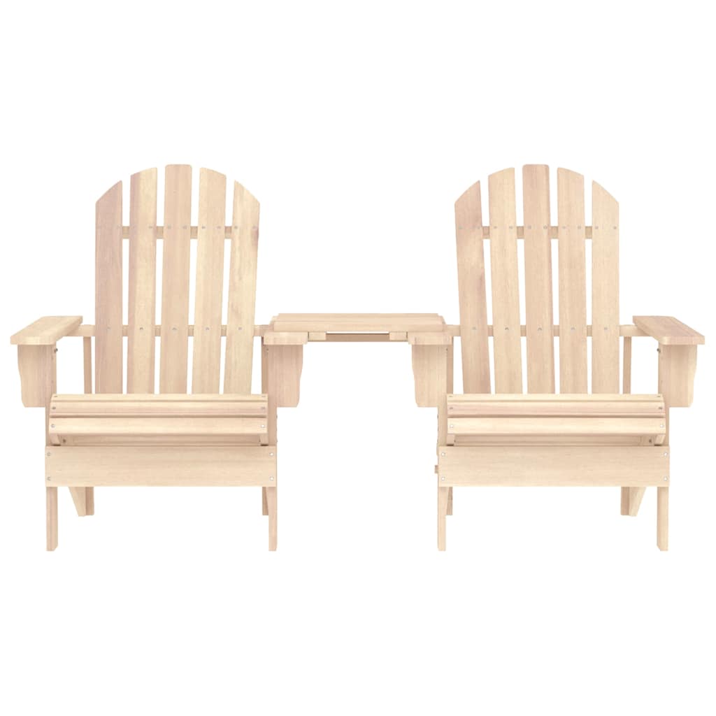 Adirondack-Gartenstühle mit Tisch Massivholz Tanne