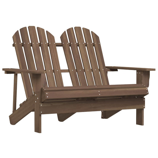 Adirondack-Gartenbank 2-Sitzer Massivholz Tanne Braun