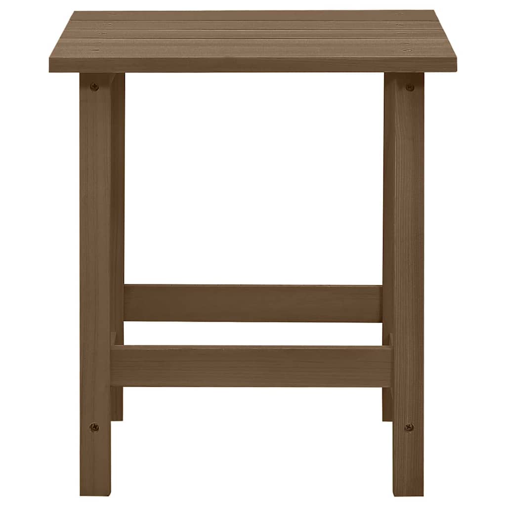 Adirondack-Gartenstuhl mit Fußstütze & Tisch Tannenholz Braun